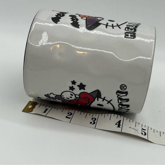 Sanrio Hello Kitty Mug Halloween Witch‎ Bats Skull Ceramic Coffee Cup NWT - Picture 6 of 6